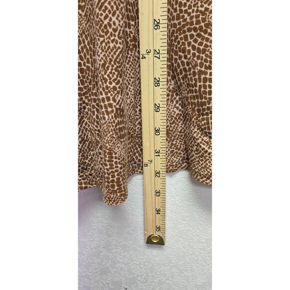 NWT A New Day Brown Snake Print A-Line Skirt Womens M - Picture 5 of 7